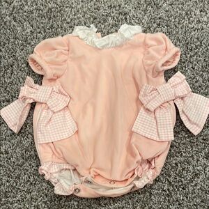 Adorable Pink Baby Romper with Bows